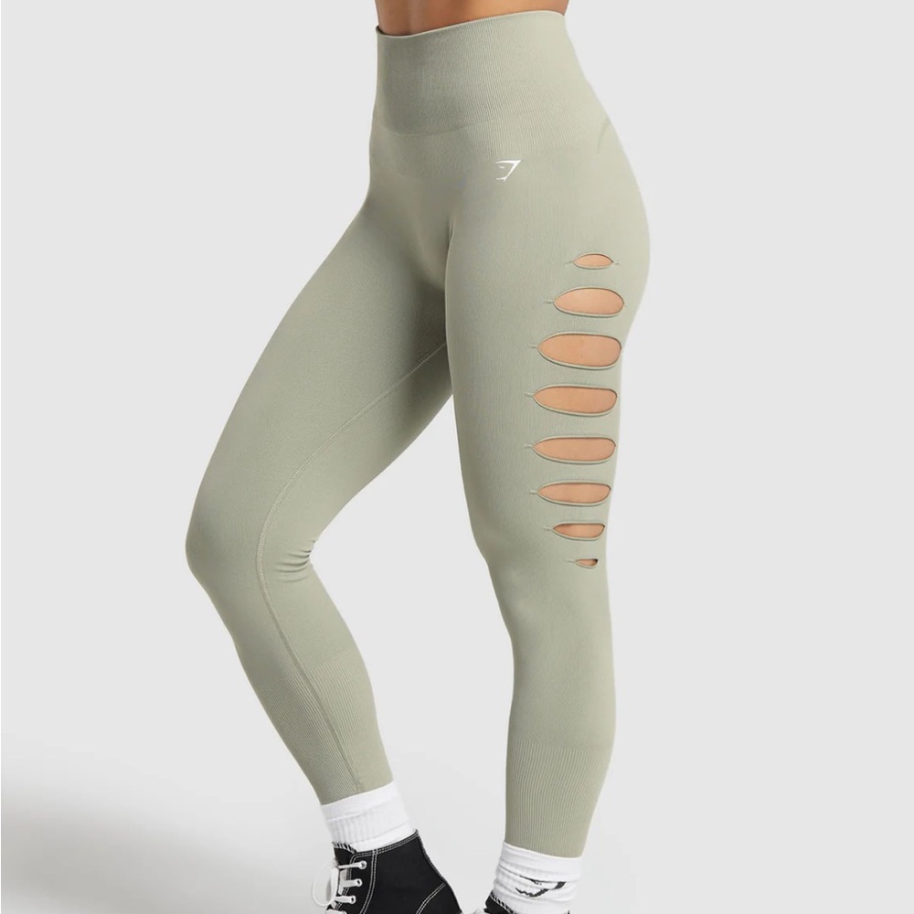 Stylish Olive Green High-Waisted Leggings